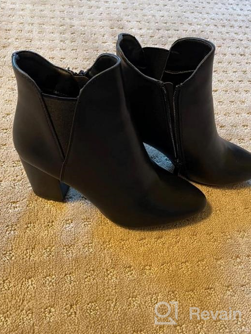 img 1 attached to Stylish Vepose Women'S Slip-On Ankle Boot With Stacked Block Heel And Chelsea Style Design - 9630 review by Nick Shirodkar