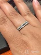img 1 attached to 925 Sterling Silver Cubic Zirconia CZ Wedding Band Stackable Ring in Size 4-12 by Boruo review by Kyle Hong