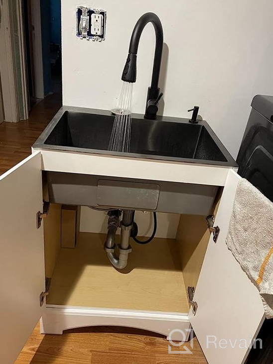 img 1 attached to Upgrade Your Kitchen With ROVOGO'S 24 X 18" Drop-In Single Bowl Sink - Premium 304 Stainless Steel With Drain Kit And 2 Holes review by Julpikz Bellemy