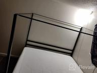 img 1 attached to Full Size YITAHOME Black Metal 4 Poster Canopy Bed Frame With Headboard, No Box Spring Needed! review by Tomeka Parker