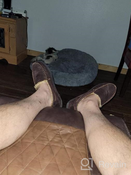 img 1 attached to Men'S Microsuede Moccasin Slippers With Plush Lining House Shoes By DREAM PAIRS review by Joseph Morris