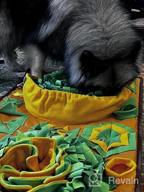 img 1 attached to Enrichment Nosework Feed Games: AWOOF Snuffle Mat For Dogs - Interactive Puzzle Toy, 34.6" X 19.6" Dog Feeding Mat Encouraging Natural Foraging Skills, Stress Relief And Slow Eating review by Nicholas Gendron