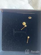 img 1 attached to Shimmering Gold Polished Ball Stud Earrings with Screwback Posts review by Misty Miller