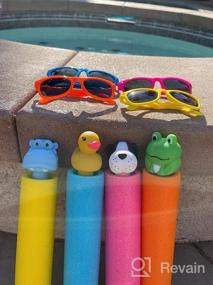 img 8 attached to Kids Water Blaster Gun Soaker Set - 4 Pack Foam Squirt Guns With 4 Kids Sunglasses For Summer Party Favors, Outdoor Backyard Fun Water Toys