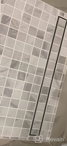 img 1 attached to Neodrain 54-Inch Linear Shower Drain With Tile Insert Grate, Brushed 304 Stainless Steel Rectangle Floor Drain Manufacturer With Leveling Feet And Hair Strainer review by Derek Faseworld