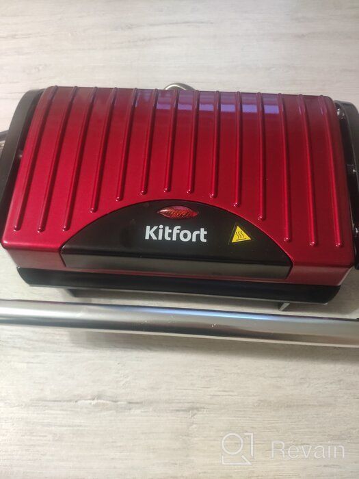 img 2 attached to Sandwich maker Kitfort KT-1609 Panini Maker, red review by Celina Krasnodebska ᠌