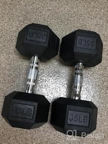 img 7 attached to Get Fit With RitFit Rubber Encased Hex Dumbbell Sets - Upgrade Your Home Gym Today!