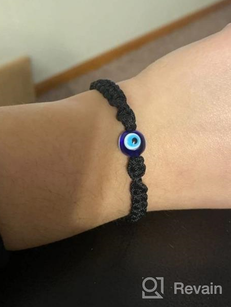 img 1 attached to 💫 Tarsus Adjustable Bracelet - Big Evil Eye Kabbalah Red String Amulet Nazar for Family, Couples, Best Friends - Women, Men, Girls review by Eric Edgar