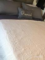 img 1 attached to California King Quilt Bedspread Set - VEEYOO Ultrasonic Embossing Lightweight, Soft Microfiber Reversible Coverlet For All Seasons (White) review by Damon Atonyo