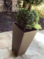 img 1 attached to Enhance Your Space With Veradek V-Resin Indoor/Outdoor Taper Planter In Set Of 2 (30 Inch, Grey) review by Alisha Bradley