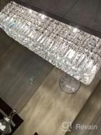 img 1 attached to Saint Mossi 5-Light K9 Crystal Chandelier Raindrop Design Modern Flush Mount Ceiling Light Fixture Pendant Adjustable Chain H9 X W10 X L31 review by Dave Tapia