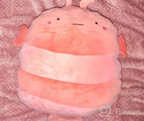 img 7 attached to Мягкая плюшевая подушка Husky Anime - 17,7-дюймовая милая мягкая игрушка, кавайная плюшевая игрушка для декора комнаты, рождественские подарки для женщин и детей на день рождения - от ARELUX