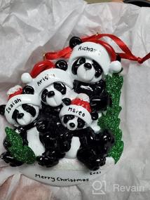 img 6 attached to Polyresin Panda Bear Family Ornament - Personalized Family Of 4 Christmas Ornaments - Unique And Durable Family Décor For 2022 - Ideal Gifts For Mom, Dad, Kids, Grandma, And Grandpa