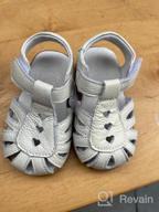 img 1 attached to Femizee Toddler Leather Sandals: Stylish Butterfly Girls' School Uniform Shoes review by Erin Ellis
