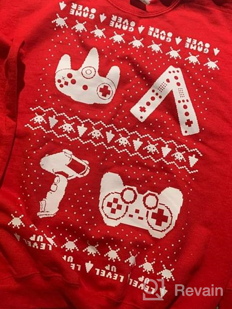 img 1 attached to Santa Robot Youth Kids Long Sleeve Shirt: Fun Video Game On Ugly Christmas Sweatshirt! review by Daniel Evans
