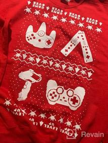 img 5 attached to Santa Robot Youth Kids Long Sleeve Shirt: Fun Video Game On Ugly Christmas Sweatshirt!