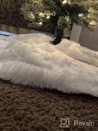 img 1 attached to 60 Inch White Faux Fur Christmas Tree Skirt - Perfect For Merry Christmas Decorations! review by Tim York