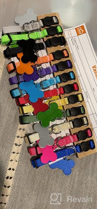 img 1 attached to 12-Pack GAMUDA Puppy Collars ID Tags - Super Soft, Adjustable & Breakaway - Plain And Identification W/ 2 Record Keeping Charts! review by David Stover