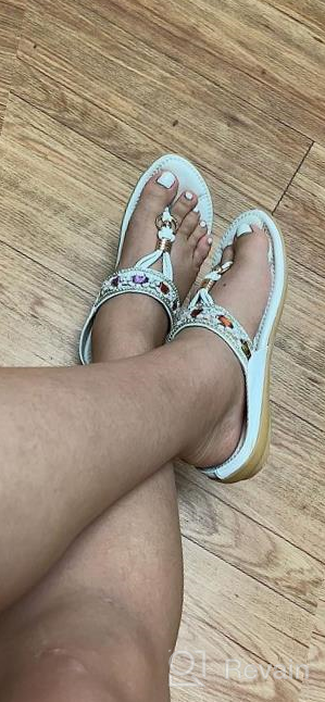 img 1 attached to Women'S Arch Support Thong Sandals Bohemian Summer Beach Flip Flops Casual Walking review by Jody Tibbetts