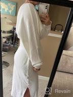 img 1 attached to Women'S Sexy Wrap V Neck Slit Open Back Maxi Sweater Dress With Belt - Chang Yun review by Juan Lukas