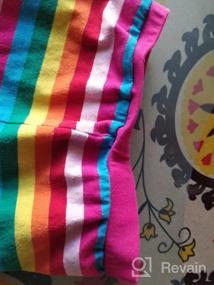 img 4 attached to VIKITA Cotton Girls' Rainbow Stripe Leggings