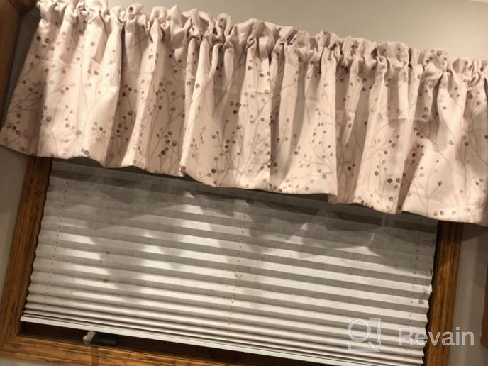 img 1 attached to Stylish Harper Ink Floral Valance Curtain For Living, Bedroom, Or Dining Room - Rod Pocket, 50 X 18 Inches With Watercolor Beige Design review by Robert Castro