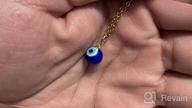 img 1 attached to PPJew Evil Eye Necklace Chain - Blue Eyes Amulet Pendant Necklace, Ojo Turco Kabbalah Protection - Adjustable Delicate Jewelry Gift for Women and Girls (Silver/Gold) review by Rebecca Marie