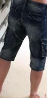 img 1 attached to Men'S Cargo Denim Biker Shorts With Zipper Details From Idopy review by Allan Duman
