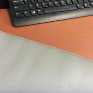 img 1 attached to LeadsaiL Desk Pad, 31.5" X 15.7" PU Leather Office Desk Mat, Dual Side, Ultra Thin, Extra Large, Waterproof Desk Blotter, Laptop Mouse Pad Table Protector For Office And Home(Pink&Blue) review by Becky Haferkamp