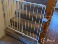 img 1 attached to Regalo Extra Tall And Wide 2-In-1 Stairway And Hallway Wall Mounted Baby Gate, Bonus Kit, Includes Banister And Wall Mounting Kit review by David Everett