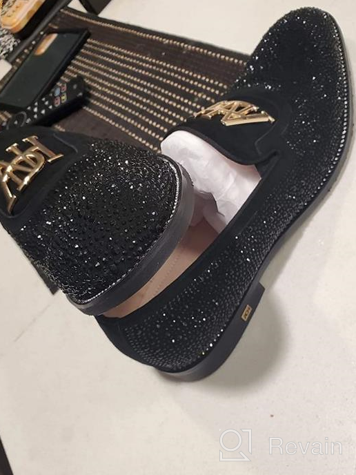 img 1 attached to 💎 Classic Wedding Loafers with Rhinestones in Genuine Leather review by Charles Alfian