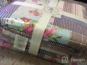 img 7 attached to Lightweight 100% Cotton Quilt Set - Queen Size, 3 Pcs Reversible Patchwork Coverlet For All Seasons.