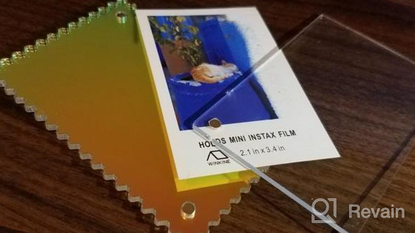 img 1 attached to Iridescent Acrylic Magnetic Frames For Fujifilm Instax Mini And Polaroid Films - 12 Pack By WINKINE review by David Epps