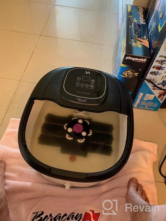 img 1 attached to Relax At Home With Misiki Foot Spa Bath Massager: 3 Automatic Modes, 6 Motorized Shiatsu Rollers & Bubble Jets! review by James Mayberry