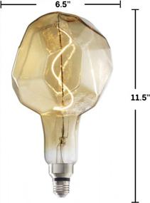 img 3 attached to Винтажный шарм в современном стиле: ностальгическая лампочка Bulbrite LED Grand Filament в форме драгоценного камня