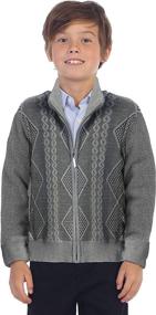 img 3 attached to 🧥 Gioberti Lightweight Geometric Cardigan Charcoal - Stylish Boys' Sweaters for a Fashionable Look