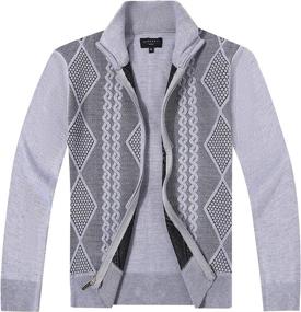 img 2 attached to 🧥 Gioberti Lightweight Geometric Cardigan Charcoal - Stylish Boys' Sweaters for a Fashionable Look