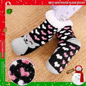 img 1 attached to Slipper Thicken Non Skin Children Thermal Girls' Clothing ~ Socks & Tights