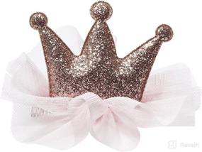 img 2 attached to 👑 Anna Belen Sparkling Crown Hair Clip for Girls Named Sophie - Large Glitter Design