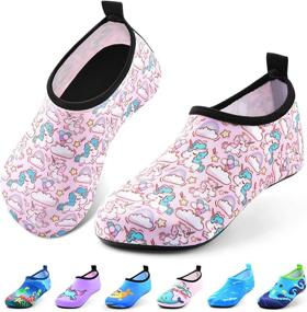 img 4 attached to Sunnywoo Boys，Toddler Non Slip Barefoot Aqua Socks Boys' Shoes ~ Outdoor