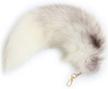 huge fluffy white gray fox tail fur cosplay toy alopex lagopus ring by fosrion logo