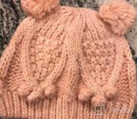 img 1 attached to Warm up with the UNDER ZERO 🧣 UO Girl's Winter Cute Pink Knitted Hat Scarf Set review by Nikki Cooper