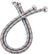 braided stainless steel faucet connector 3/8" compression x 1/2" ip female thread (2 pcs) - 32" length logo