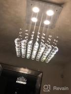 img 1 attached to Saint Mossi 3-Light Crystal Chandelier For Modern Homes: Elegant And High-Quality Fixtures For Ceiling And Pendant Lighting, H18 X W12 X L12 review by Predrag Hall