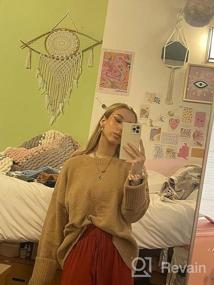 img 5 attached to Prinbara Women'S Casual Loose Knit Sweater In Solid Color - Oversized Long Sleeve Crew Neck Pullover