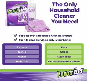 img 1 attached to 🌿 Powerizer Complete Starter Kit: Plant-Based Cleaning Concentrate Powder 3lb, 2 350 GSM Microfiber Towel, and 1 Squeeze Bottle - Multipurpose Laundry and Dishwasher Detergent with Superior Cleaning Capabilities - All-Purpose Cleaning Supplies