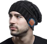 bluetooth beanie hat with upgraded bluetooth 5.0 - perfect christmas stocking stuffer for men and women, teens - wireless headphone built-in hd stereo speakers logo