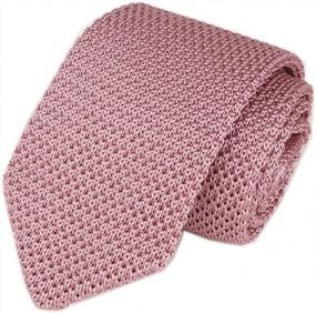 img 3 attached to Elfeves Men'S Skinny Knit Tie Vintage Smart Solid Color Formal Necktie For Groom