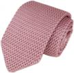 elfeves men's skinny knit tie vintage smart solid color formal necktie for groom logo