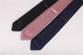 img 1 attached to Elfeves Men'S Skinny Knit Tie Vintage Smart Solid Color Formal Necktie For Groom